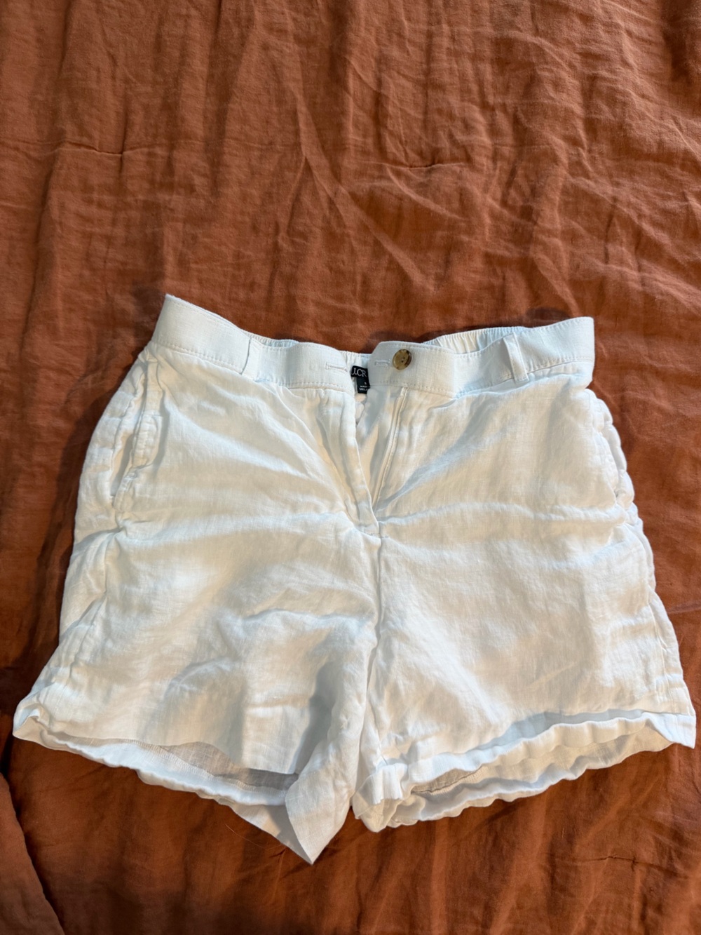 J. Crew White Linen Shorts